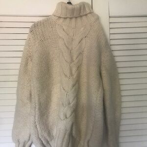 AG Women’s Sweater turtleneck Cable knit